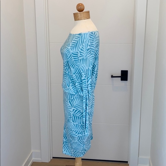 Tarte Dolman sleeve dress blue print small - Picture 2 of 6